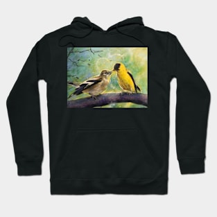 Goldfinch Birds in Love Hoodie